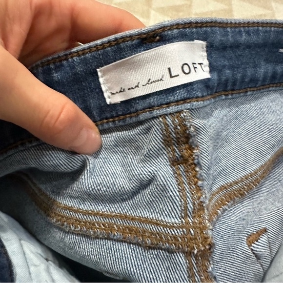 Ann Taylor loft the survey skinny raw hem jeans - Picture 5 of 6